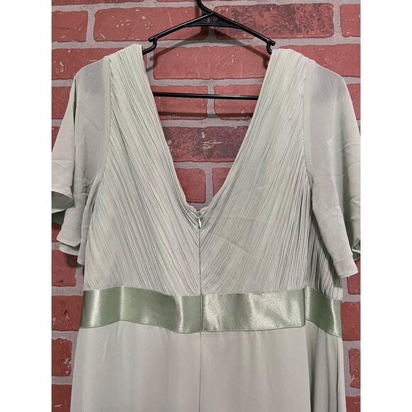 Ever Pretty Sage Green Chiffon Empire Waist Gown – Size 2XL (New with Tags) - Picture 6 of 7
